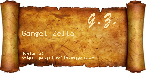 Gangel Zella névjegykártya